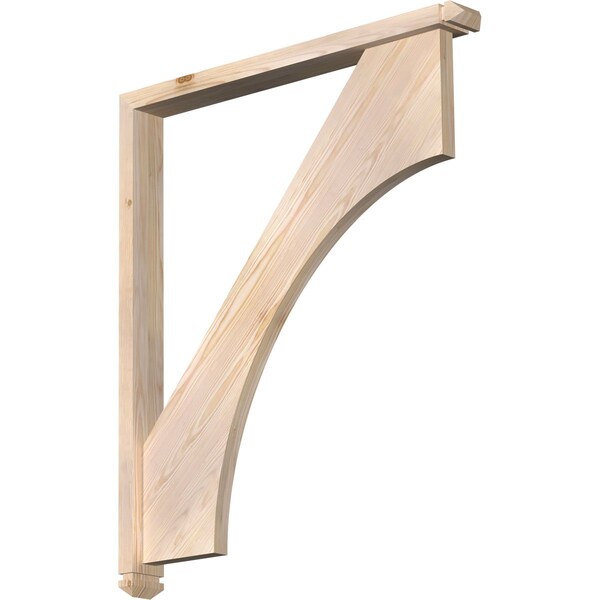 Ekena Millwork Westlake Arts and Crafts Smooth Bracket w/ Offset Brace, Douglas Fir, 3 1/2"W x 34"D x 40"H BKT0402X34X40WTL03SDF - main